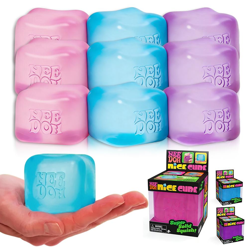 В наличии. Сенсорная игрушка-кубик Schylling Needoh Nice Cube с очень плотной текстурой, снимающая стресс и тревогу - кубик 2,25 дюйма.