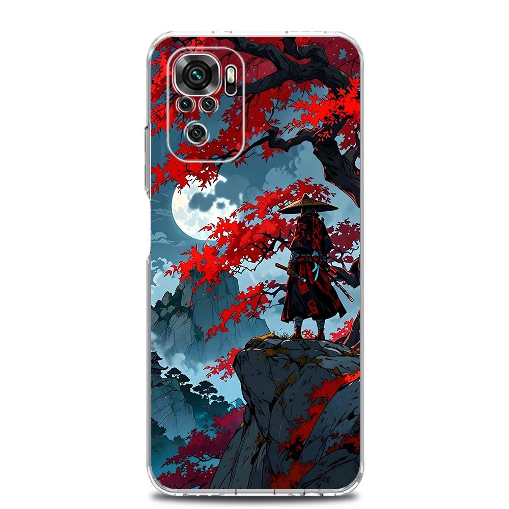 Чехол для телефона для Xiaomi Redmi Note 15 14 13 12 4G 10 11 Pro Plus 5G 14C 13C 12C 10C Мягкий ТПУ чехол Японский Бусидо Самурай