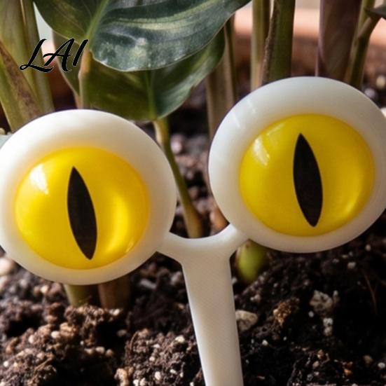 Aesthetic Pot Decoration Planter Insert Cat Decorative Stake Printed Eyes 3D Flower Garden Enthusiast Gift Cute Eyes for Indoor Outdoor Potted