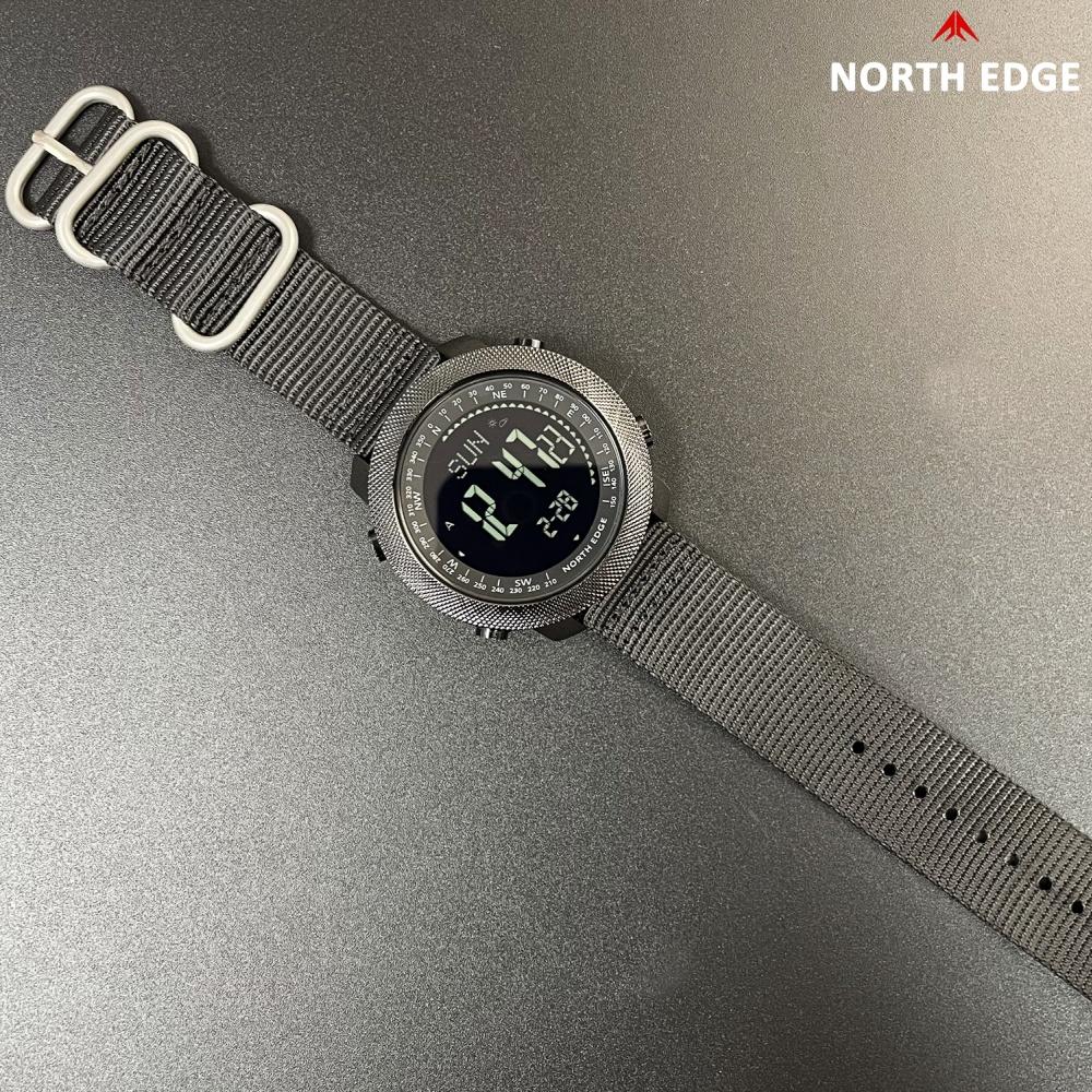 Мужские часы NORTH EDGE APACHE Field Watch с циферблатом 50 мм, компасом, высотомером, барометром, хронографом, водонепроницаемые, мужские часы Reloj