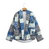 Print Floral Cotton Jacket Women 2023 Autumn Winter Thick Warm Lapel Pocket Loose Coat Street All Match Lady Overcoat