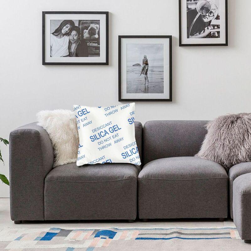Blue Silica Gel Package Square Pillow Cover Home Decorative Cushions Throw Pillow For Sofa Double-Sided Printing