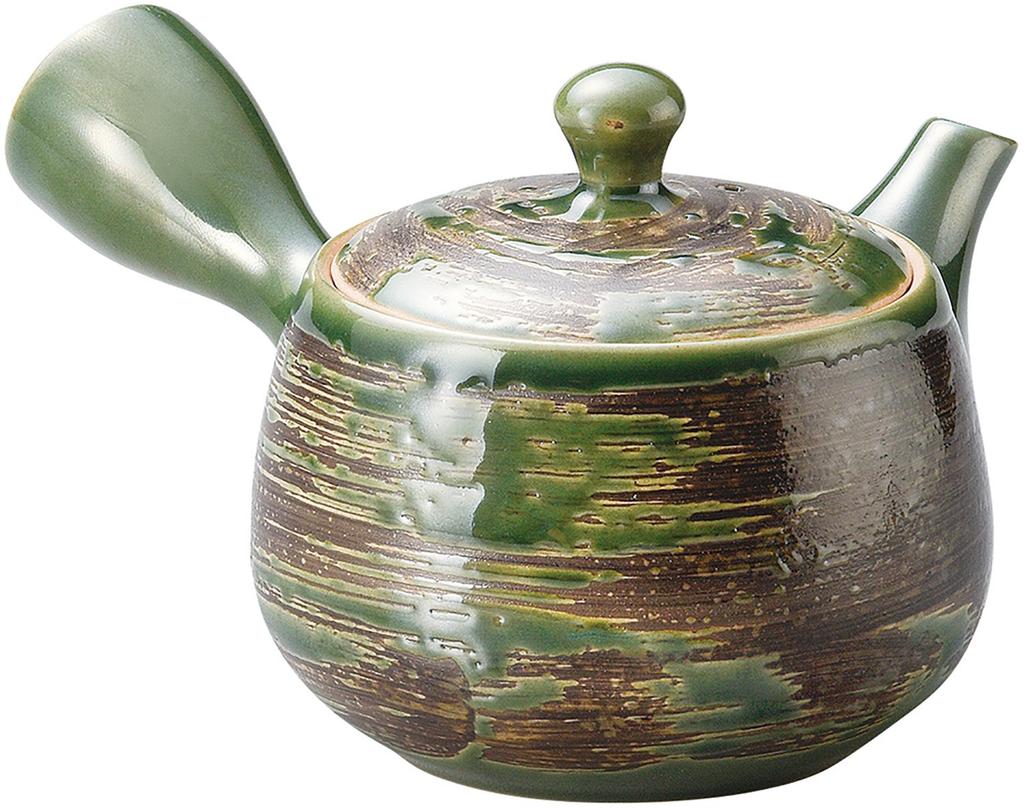 Yamakiikai Oribe Glazed Brushstroke Teapot