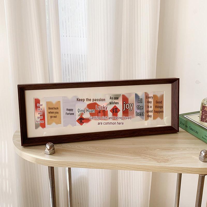 Festive Wealth & Treasure Horizontal Photo Frame for Living Room Decor