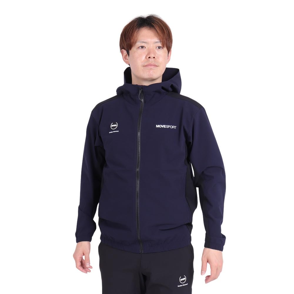 Cross Descente AIRY TRANSFER Light Lip Hood Logo Full Zip Hoodie Hooded Front Opening 4WAY Stretch Water Repellent Stable Shape Resistant To Pilling