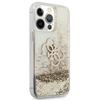 Чехол для iPhone 13 Pro Max Guess Liquid Glitter Золотой
