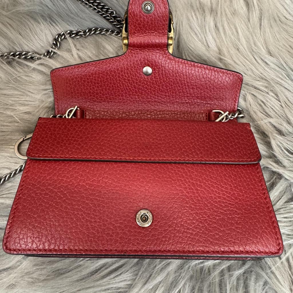 [Pre-Owned] Dionysus Tiger Head Buckle Chain Leather Crossbody Shoulder Bag - Excellent #85FSWN