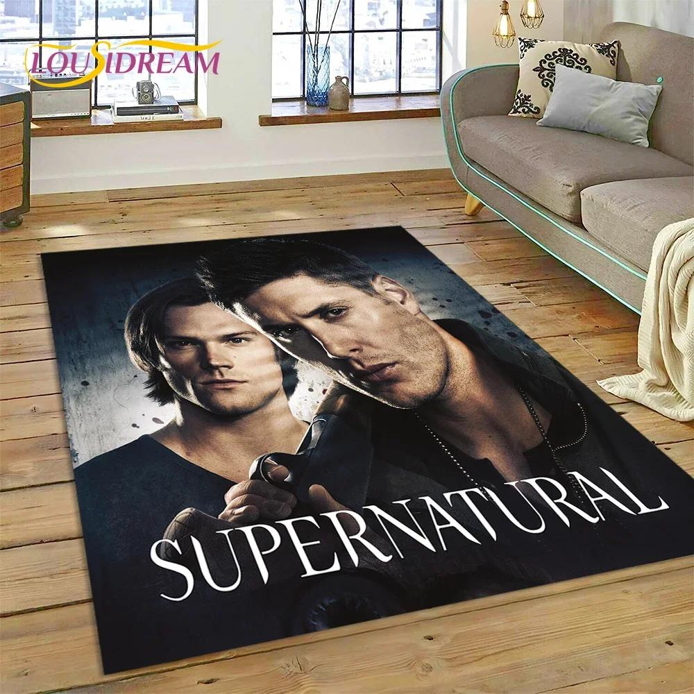SPN Новейший Ковер с 3D-изображением Дина и Сэма из Сверхъестественного для Спальни, Гостиной, Дома, Декор для Дивана, Детская Игровая Большая Декоративная Напольный Коврик