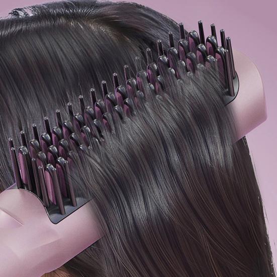 Cold Wind Hair Straightener Brush Temperature Modes Adjustable Fast Heating Portable Travel Electric Hair Straightening Styling Detangling Comb