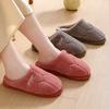 Утепленные плюшевые хлопковые туфли, Нескользящие, Бесшумные домашние теплые тапочки