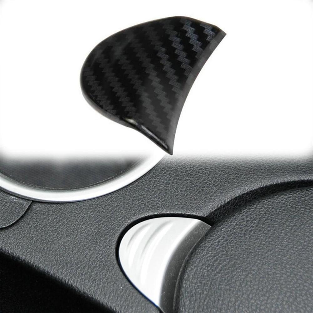 Carbon Fiber Look Central Armrest Box Switch Cover Trim For Nissan 370Z 2009-20