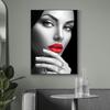 Красные губы женщина холст картины постеры и печать настенная живопись картина для гостиной домашний декор