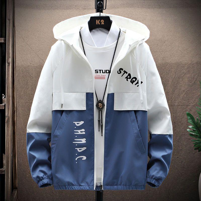 Мужская модная рабочая куртка с капюшоном в корейском стиле для подростков