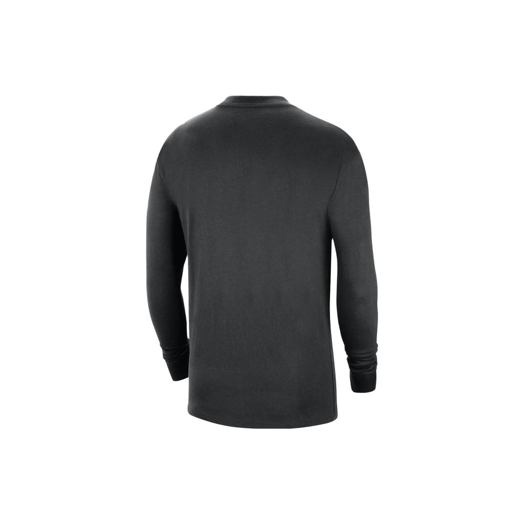 Nike X NBA Collaboration Charlotte Hornets 2023-24 City Edition Lettered Crew Neck Casual Long Sleeve T Shirt Men Tops Black FN1097-010