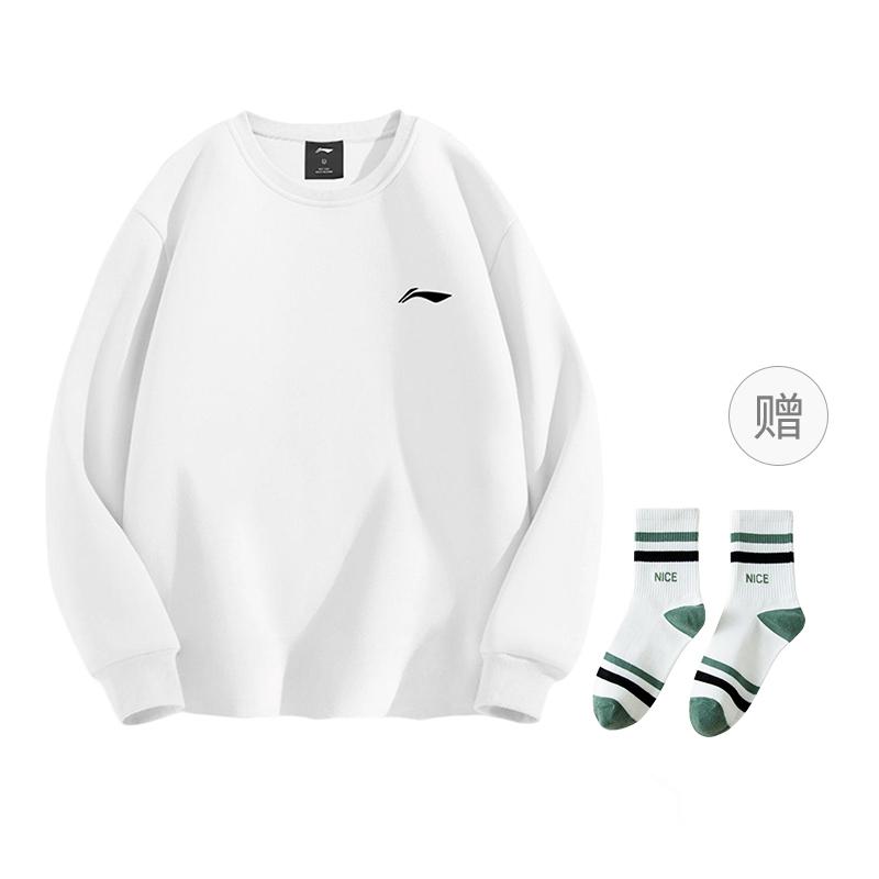 Мужские футболки Li Ning с круглым вырезом, умеренного прямого кроя, YTLV061-16