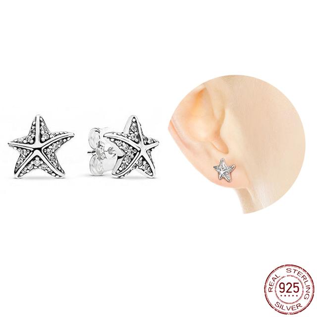 Серьги из стерлингового серебра 925 пробы, настоящее большое сердце, циркон, круглые серьги-кольца для женщин, модные серебряные серьги, ювелирные изделия, подарок