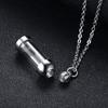 Бутылочка для мужчины из нержавеющей стали для праха, кремации, мемориальные кулоны, полые трубки, ожерелья, ожерелье-урна