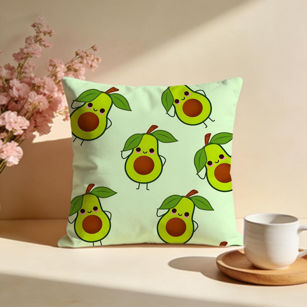 Creamy Avocado Cushion Cover Soft Pillow Cases for Home Bedroom Living Room Sofa