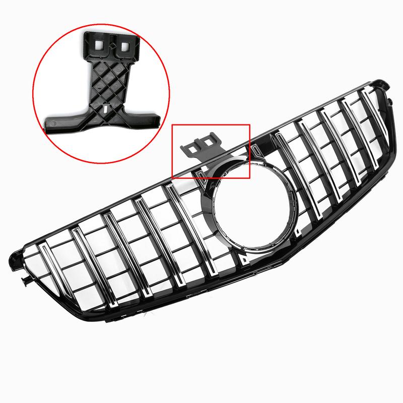 1 Pcs Car Bumper Grill Support Bracket Retainer Radiator For Benz C Class W204 C300 C350 2048850136 2008-2011 Black ABS