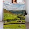 Yorkshire Dales Throw Blanket Soft Sherpa Fleece Warm Blanket for Winter