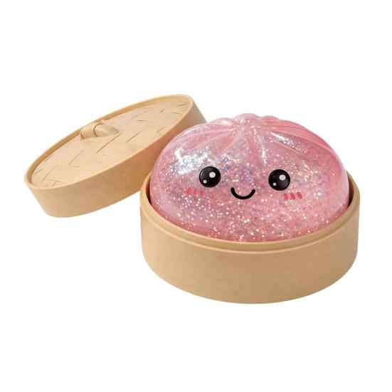 Steamed Bun Squeeze Toy, Cute Dumpling Stress Relief Ball, Slow Rising Decompression Toy for Desk, Kawaii Fidget Gift