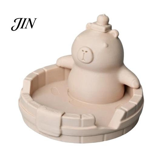 Paper Clip Holder Bathing Capybara Mobile Phone Holder, 3D Printed Animal Desk Organizer, Universal Cell Tablet Mount for Home Office Desktop