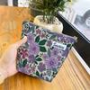 Женская косметичка, маленькая винтажная фиолетовая цветочная косметичка, сумка для хранения помады, портмоне, держатель для гигиенических салфеток, чехол