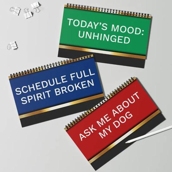 Забавная настольная табличка с саркастическими надписями «13 переворачивающихся сообщений». Прикольный подарок для учителей, медсестер, офисных сотрудников, коллег.