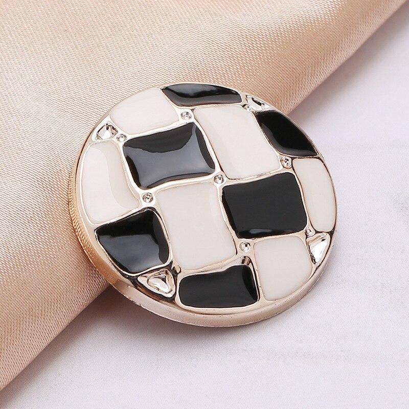 10pcs Pretty Plating Buttons Square Round Buttons Coat Windbreaker Sweater Accessories Various Styles DIY Sewing Supplies