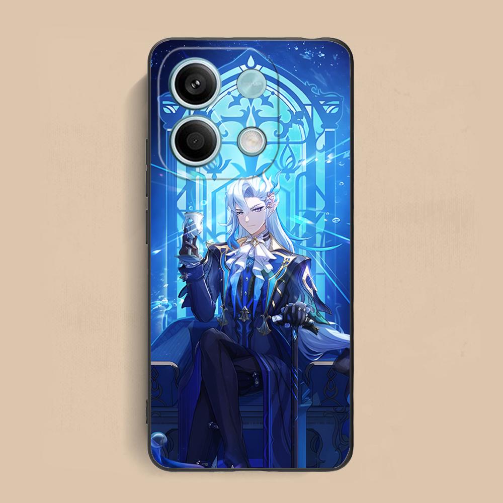 Игровой чехол GI Neuvillette Матовый ТПУ Чехол для мобильного телефона для Xiaomi Redmi Note 14 13 12 11 S Pro Plus 4G 5G Цветной Печатный Чехол