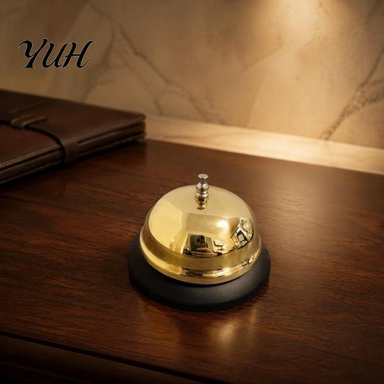 Easy Press Call Bell Stainless Steel Service Bell, Kitchen with Non Slip Base Customer for Restaurant, Loud Durable Metal Ding Office Reception