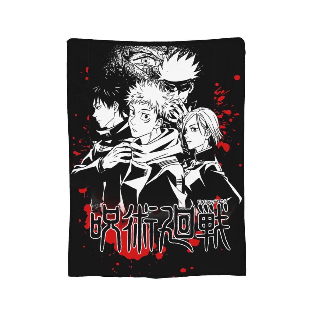 Jujutsu Kaisen Blankets Fleece Summer Air Conditioning Multi-function Lightweight Thin Throw Blanket Bedding Throws