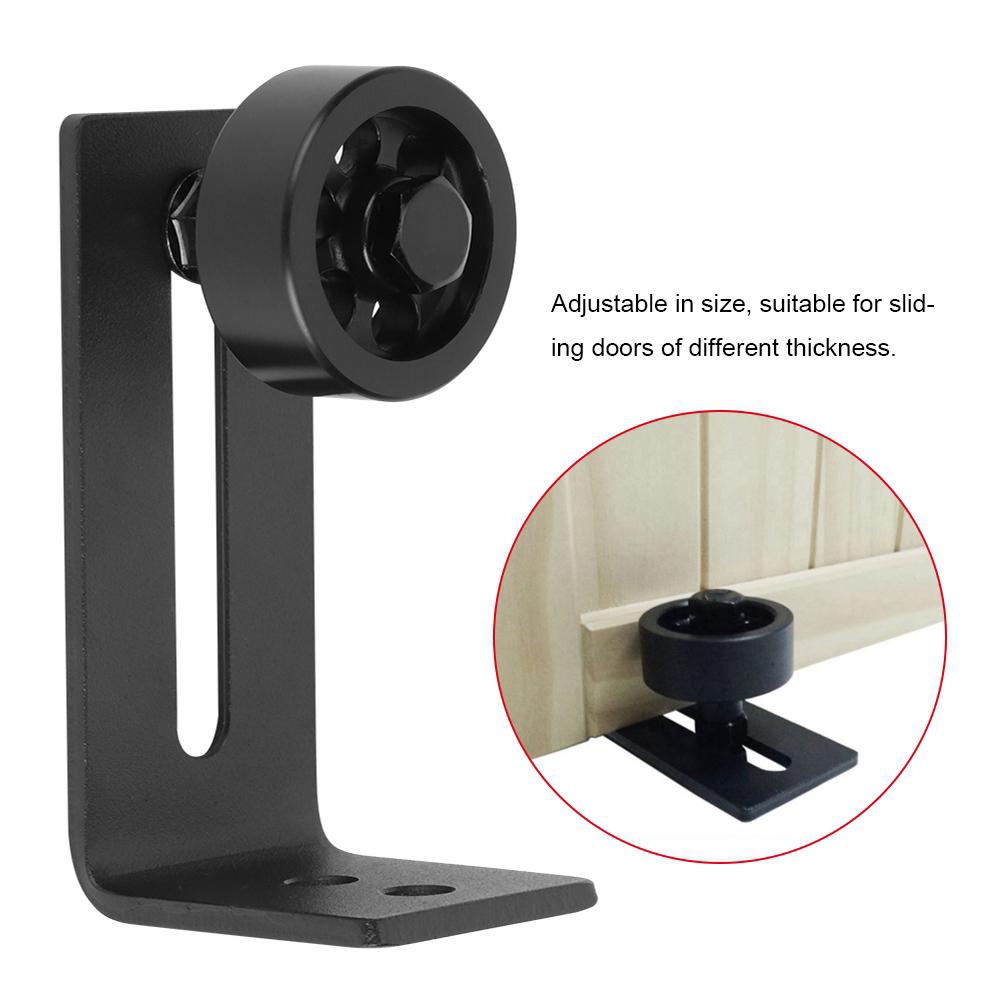 Раздвижные двери сарая из углеродистой стали, напольные роликовые направляющие, набор аксессуаров, дверная фурнитура