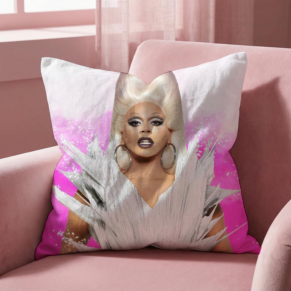 Чехол для подушки R-RuPaul - Универсальный чехол для подушки для дома и автомобиля - Двусторонний, Мягкий и Прочный для Ежедневного Использования