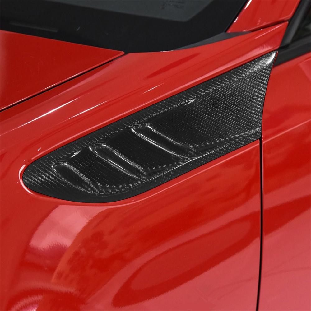 2Pcs Car Fender Fin Vent Real Carbon Fiber For Subaru BRZ Toyota 86 GT 2012-2019