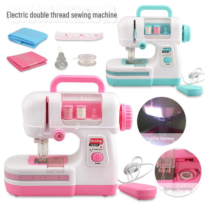 Детская электрическая двухниточная швейная машинка своими руками: Имитация легкого небольшого прибора для шитья в домашних условиях, идеальная игрушка ручной работы для девочек.