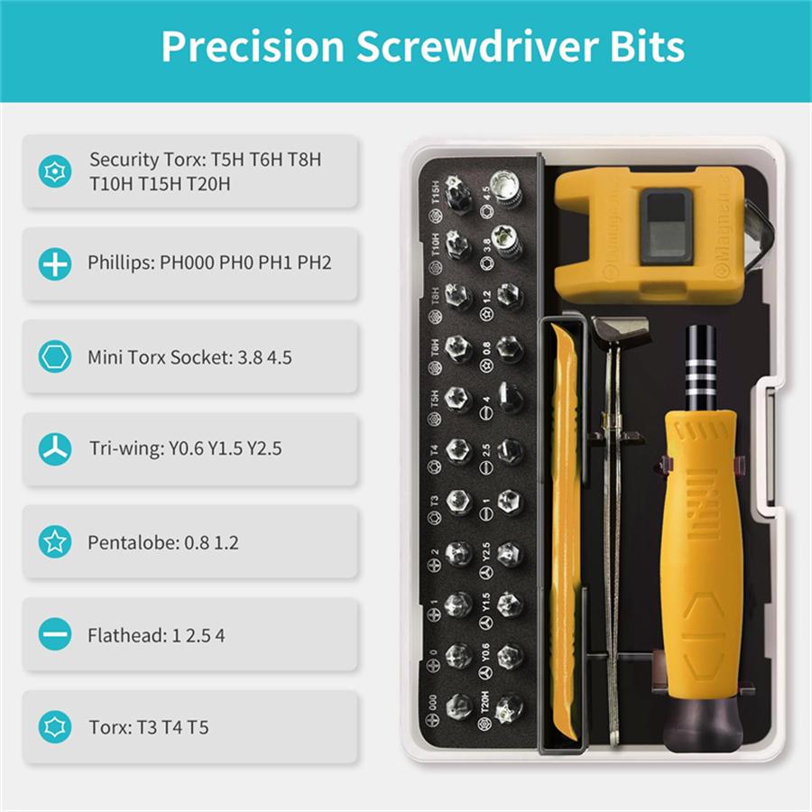 33 In 1 Precision Screwdriver Set Electronics Repair Tool Kit for Computer Laptop Nintendo Phone PS4 with for Beginner IT DIY