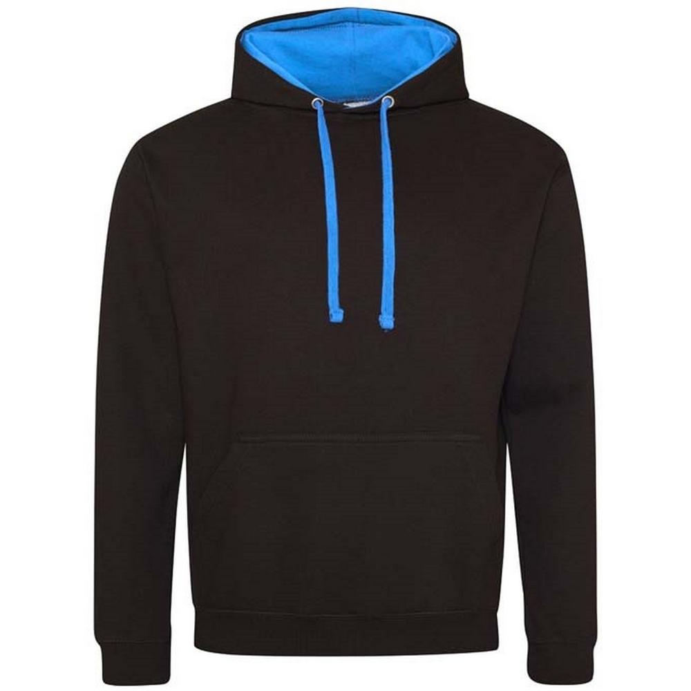 Унисекс толстовка с капюшоном Awdis для взрослых, однотонная, в стиле "varsity"