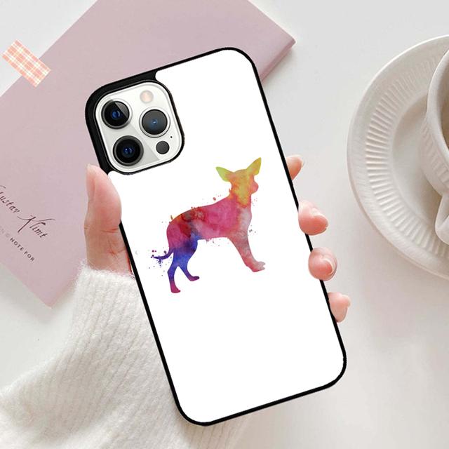 Осенний Винтажный Потрепанный Чехол для Телефона с Собакой Чихуахуа для iPhone 17 Air 16 16e 15 12 11 13 14 Pro Max Apple Plus Coque