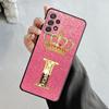 Чехол с золотым и розовым бриллиантом и короной для Samsung Galaxy A14 A73 A53 A71 A51 A31 A33 A22 A12 A21s A13 A32 A52s A72 A52 A23