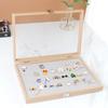 PU Медаль Витрина Деревянный Ящик Для Ювелирных Изделий Новый Ящик Для Хранения Значков