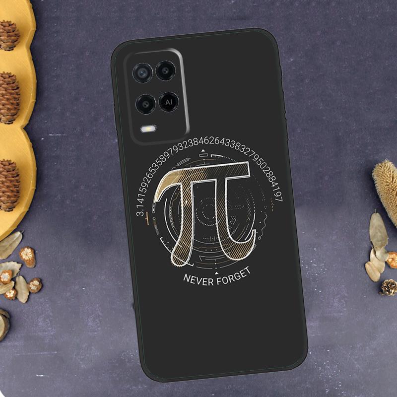 Чехол для телефона с формулой Пи для Oppo A94 A74 A54 A15 A18 A38 A58 A78 A98 A40 A60 A80 A16 A76 A96 A57S A17 A77