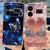 For Realme GT5 Case Clear Silicone Soft TPU Cover For OPPO Realme GT 5 RealmeGT5 Cases Flower Marble Jelly Bumper Coques