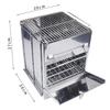 Miflame Портативная складная походная печь-гриль из нержавеющей стали и дерева