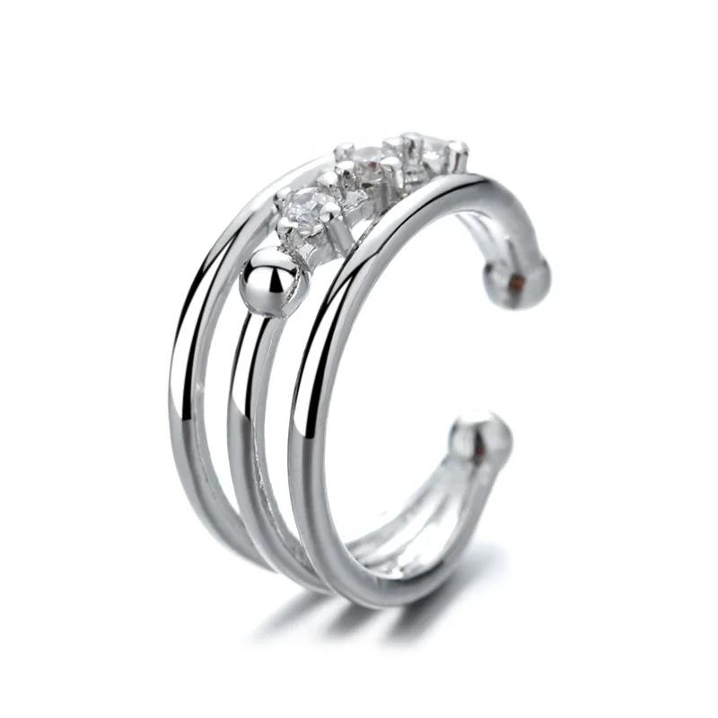 1 шт. Очаровательные Клипсы-Серьги Линия Цирконов Ear Cuff Без Прокола Серьги Украшения