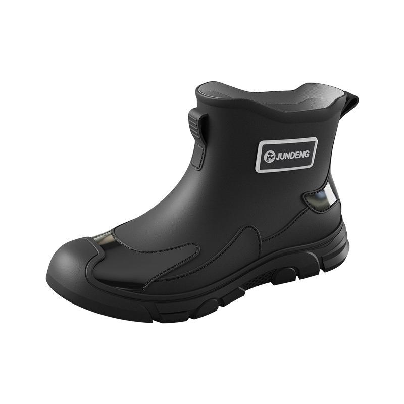 New Fashion Men's Rain Shoes Short Tube Women's Water Shoe Cover Shoes Rain Boots Non-slip Waterproof Car Wash Fishing Rubber Shoes