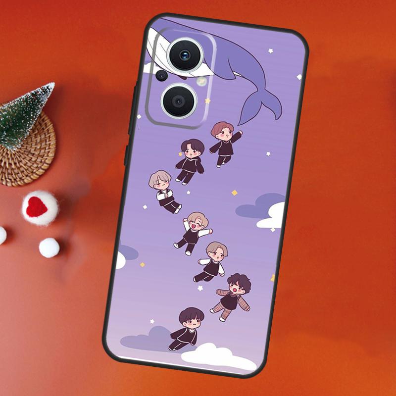 Чехол KPOP Корея для OPPO Reno 10 8 7 4 5 6 Lite 2Z 4Z 5Z OPPO Find X5 X6 Pro X2 X3 Lite Neo Задняя крышка