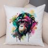Cartoon Cat Dog Lion Panda Bird Cushion Cover Decor Cute Animal Pillow Case Peach Skin Soft Pillowcase For Children Room Home