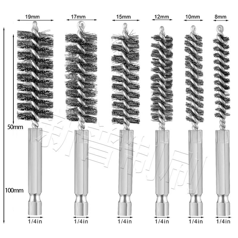 Шестигранная стальная проволочная щетка для чистки электроинструментом, нержавеющая сталь, Шестигранная стальная проволочная щетка для чистки электроинструментом, нержавеющая сталь