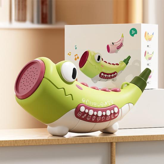 Детская игрушка-манипулятор для животных с 30 реалистичными звуками, ферма, лес, два режима, обучающая труба для малышей, мальчиков и девочек, упражнение на объем легких, рог динозавра